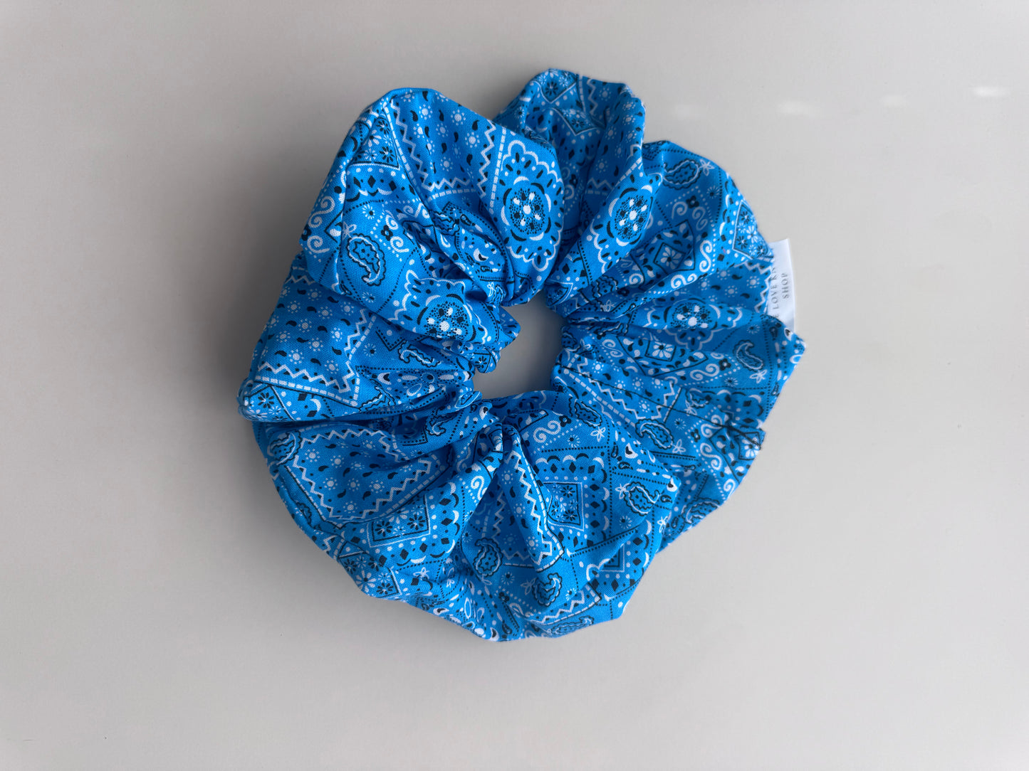 Turquoise Paisley Scrunchie (XL)