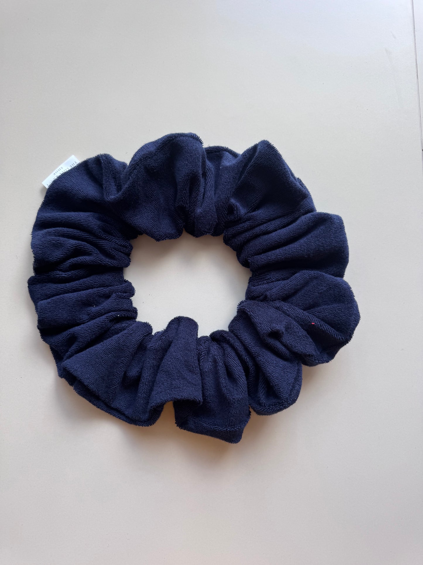 Navy Blue Mat Tie Scrunchie