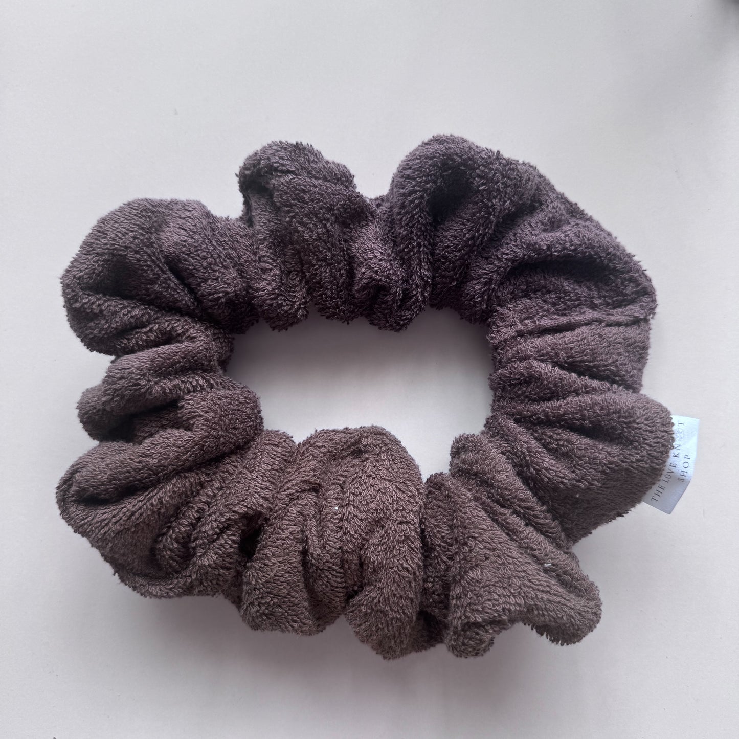 Brown Mat Tie Scrunchie