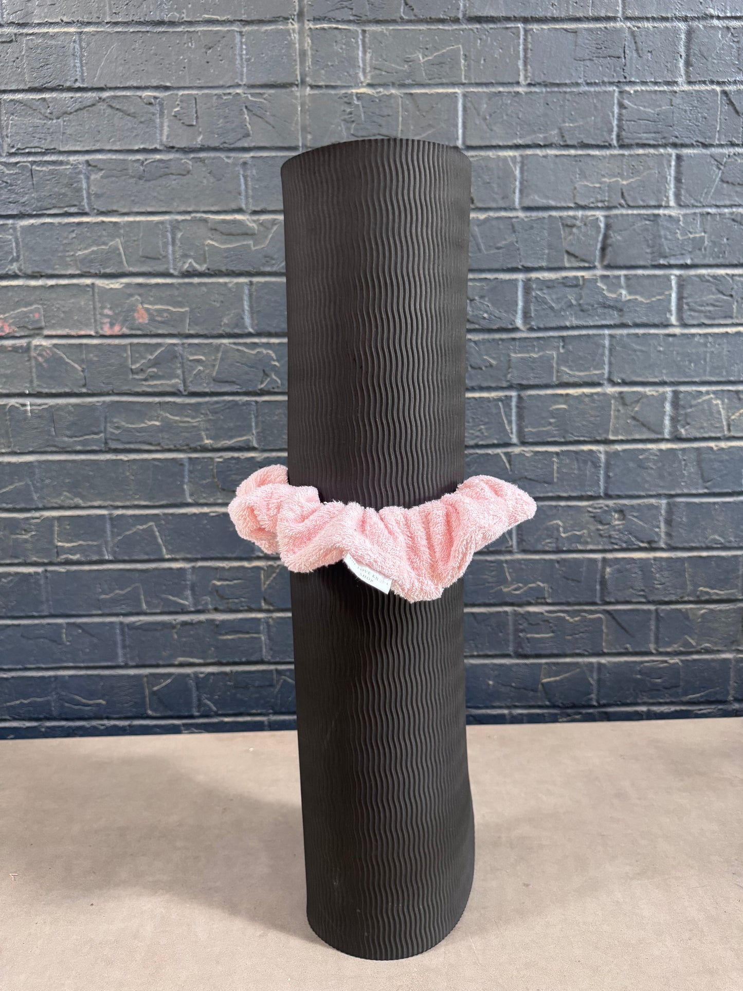 Pink Mat Tie Scrunchie