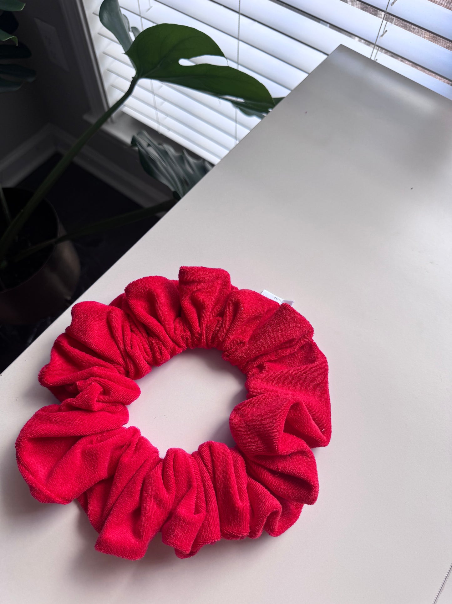 Red Mat Tie Scrunchie