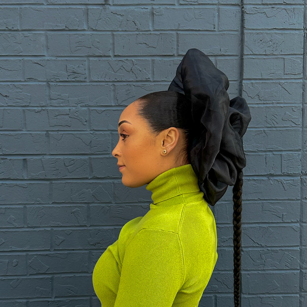 Black Organza Scrunchie (XXL)