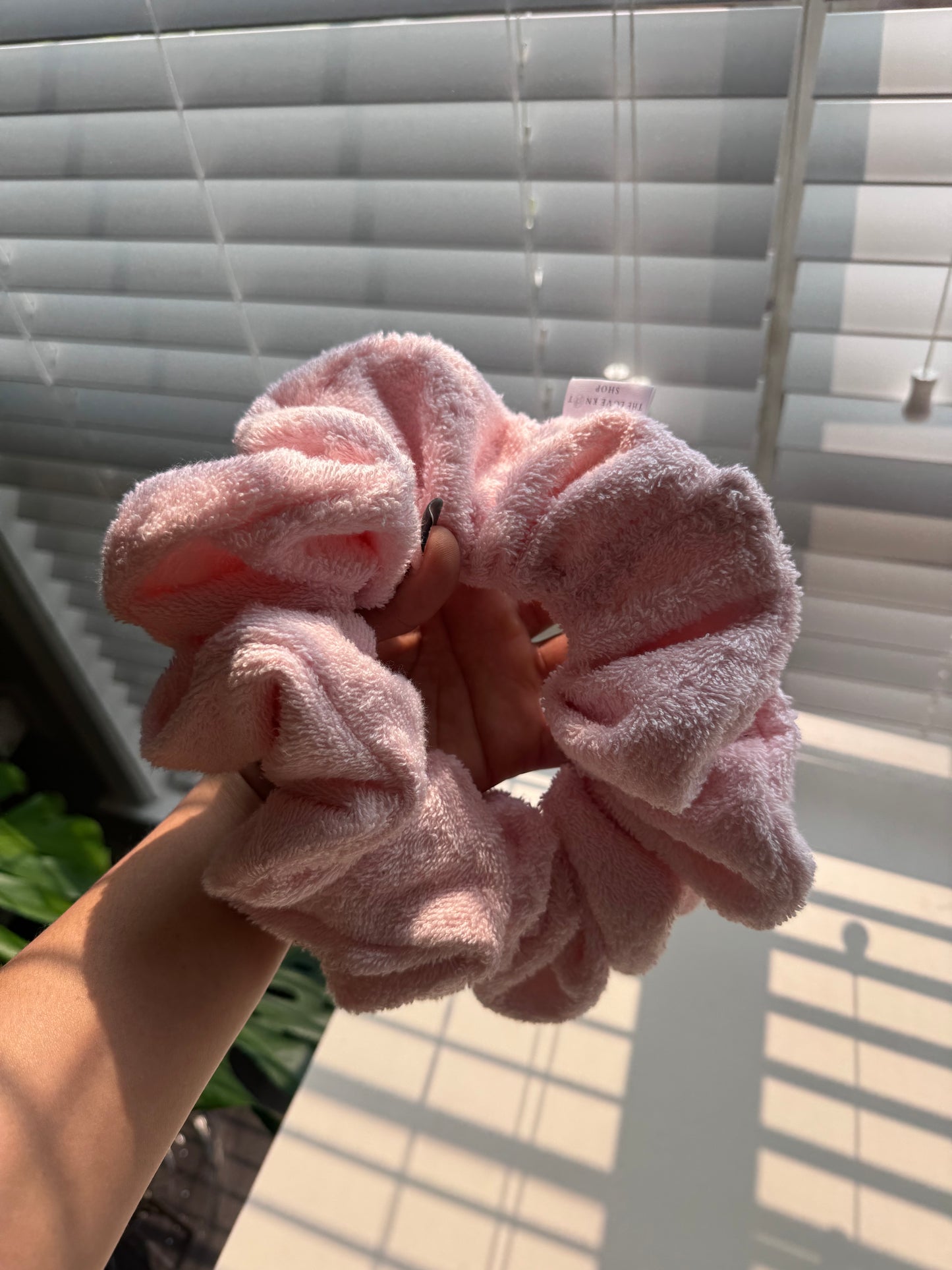 Pink Mat Tie Scrunchie