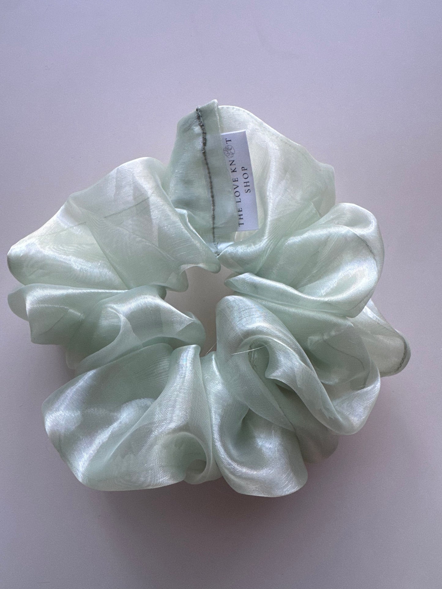 Spring Green  Organza Scrunchie