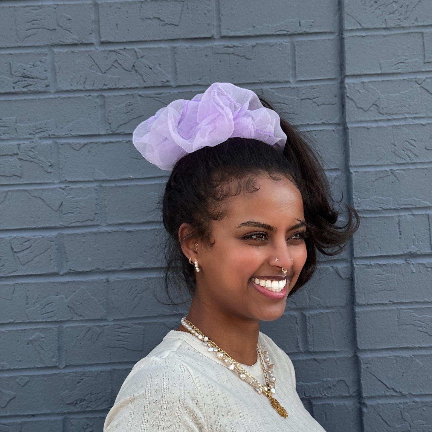 Lilac Organza Scrunchie (XL)