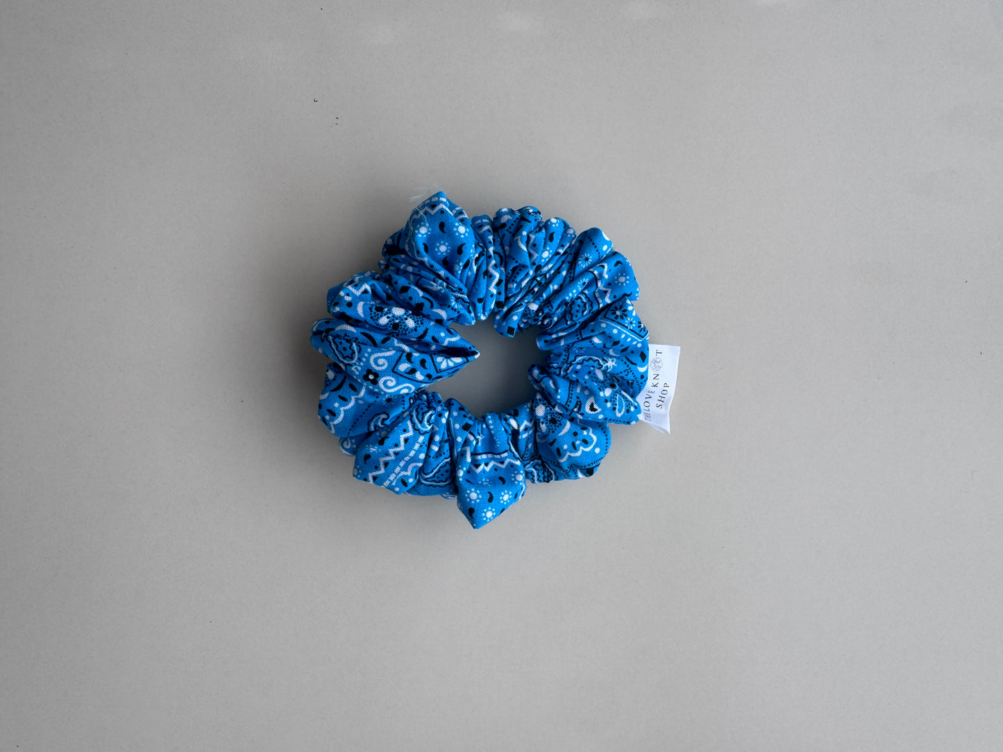 Turquoise Paisley Scrunchie (S)