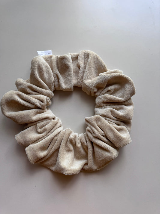 Beige Mat Tie Scrunchie