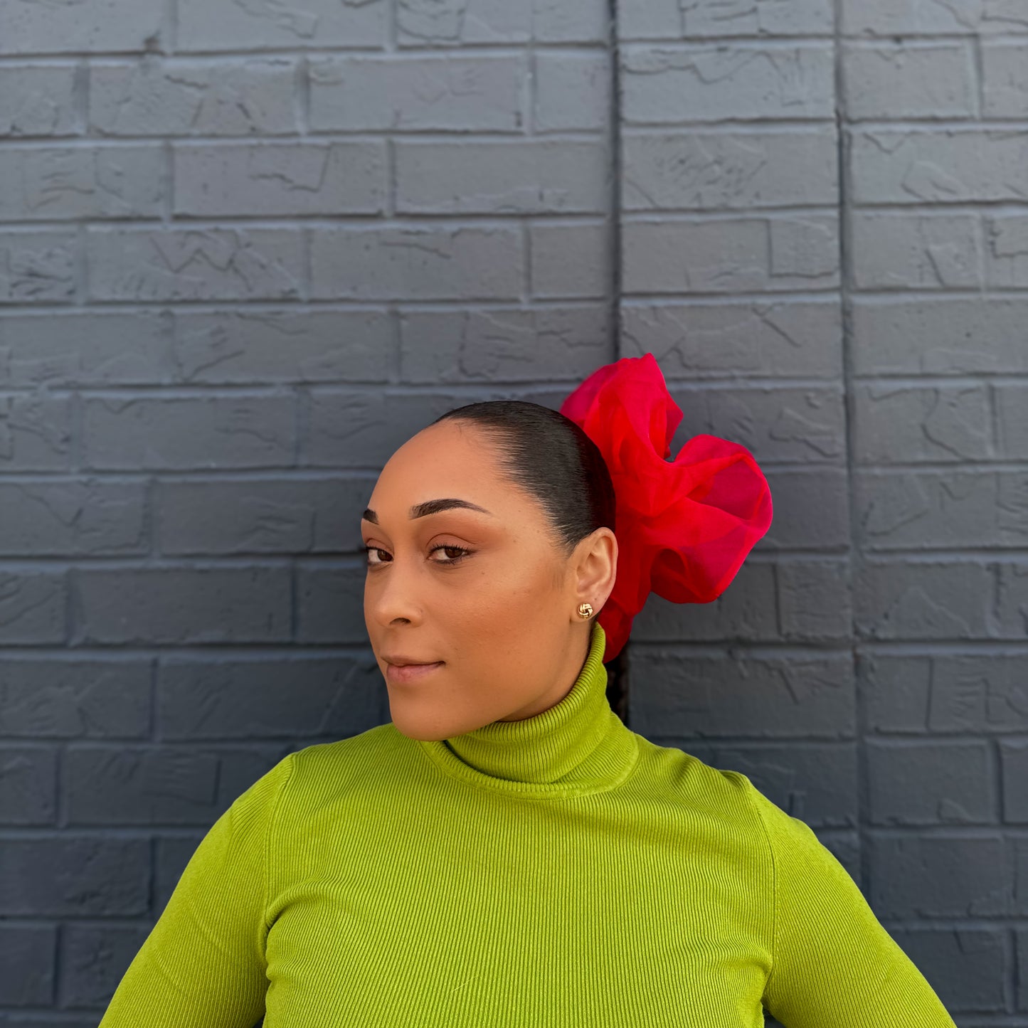 Red Organza Scrunchie (XXL)