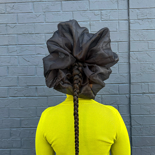 Black Organza Scrunchie (XXL)