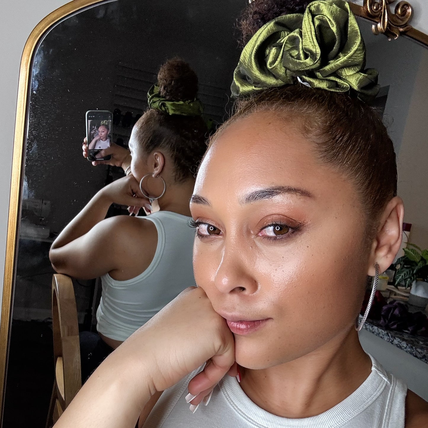 Green Chartreuse Scrunchie