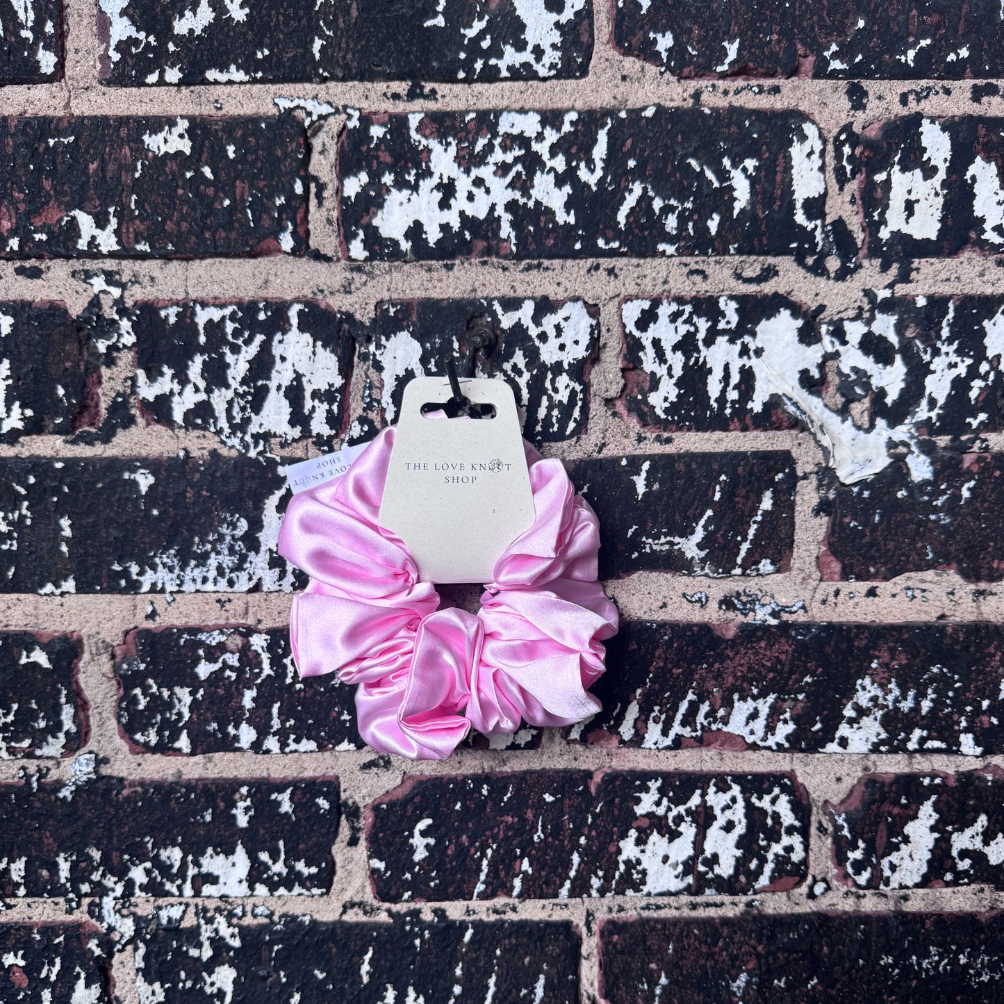 Light Pink Satin Scrunchie