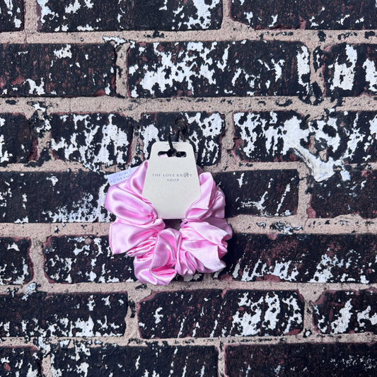 Light Pink Satin Scrunchie