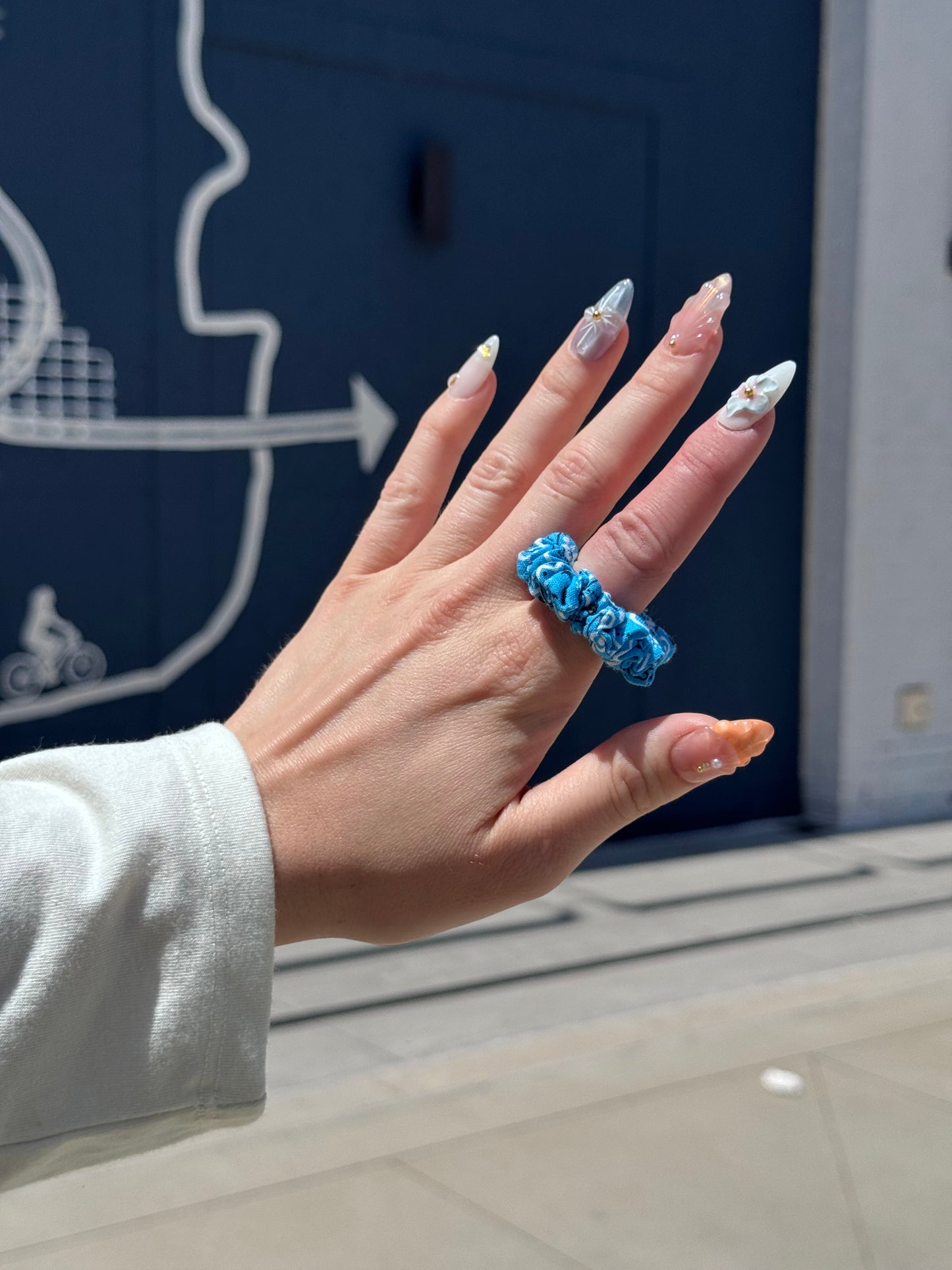 Turquoise Mini Ring Scrunchie