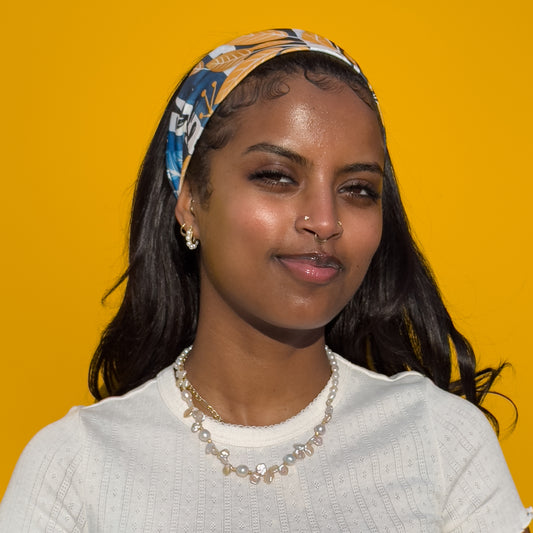 Blue and Yellow Headband