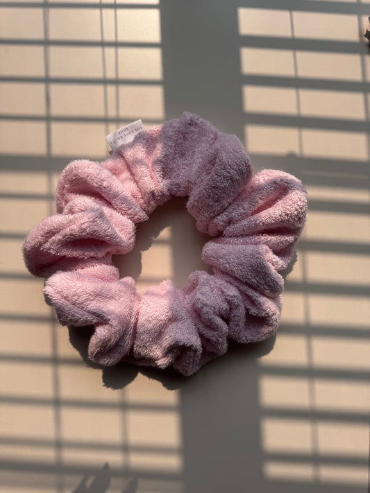 Pink Mat Tie Scrunchie