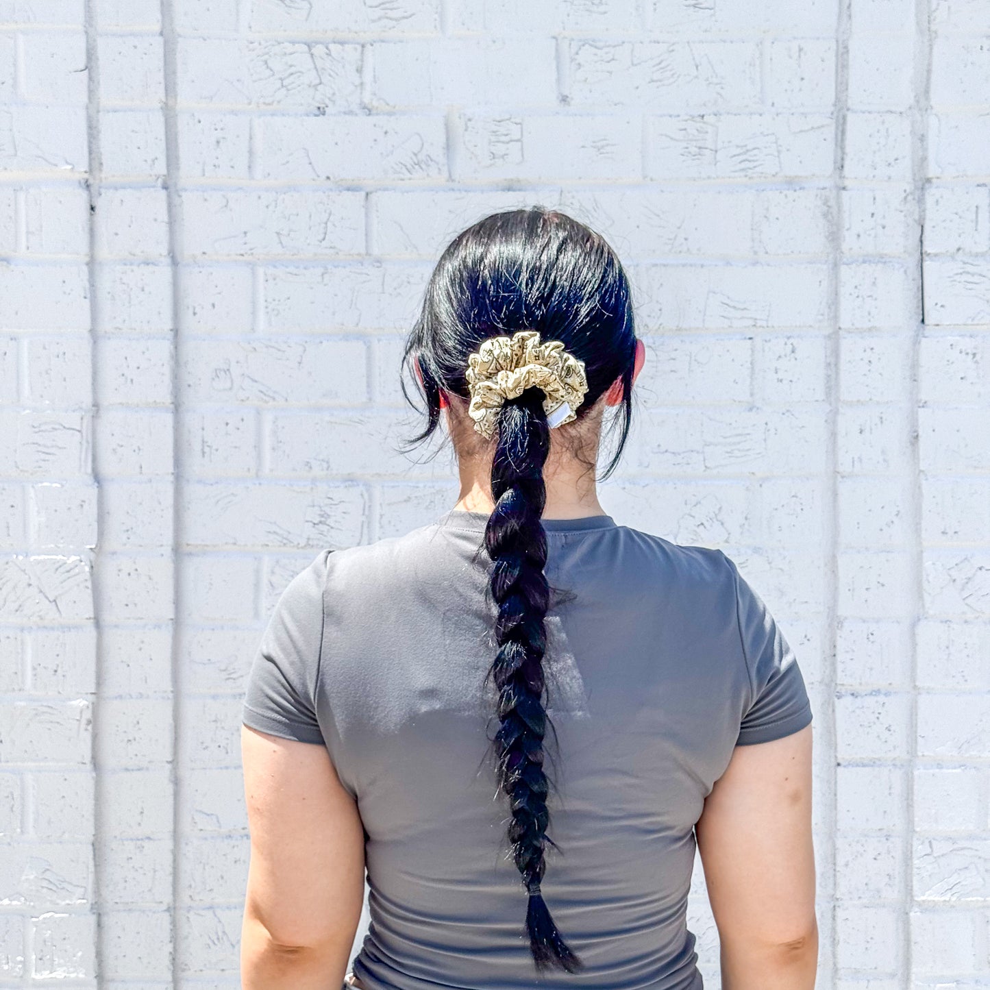 Tan Paisley Scrunchie (S)